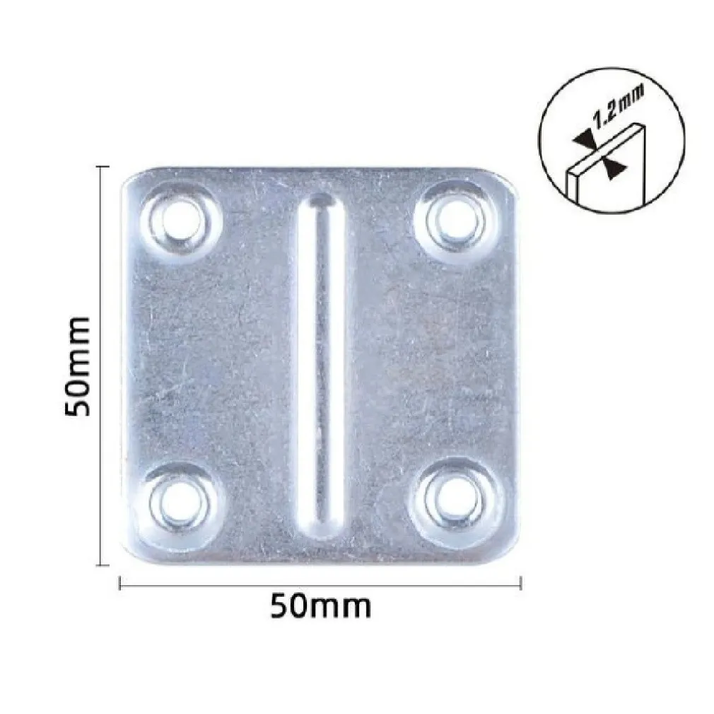 SET 4PZ LASTRINE LASTRINA PIASTRA DI GIUNZIONE 50X50X1.2MM CON VITI MOBILI 57131