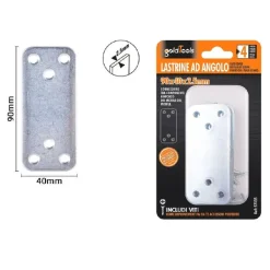 SET 4PZ LASTRINE LASTRINA PIASTRA DI GIUNZIONE 90X40X2.5MM CON VITI MOBILI 57135