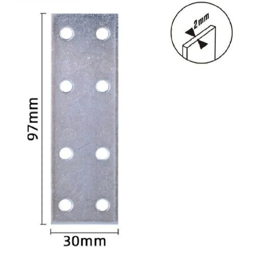 SET 4PZ LASTRINE LASTRINA PIASTRA DI GIUNZIONE 97X30X2 MM CON VITI MOBILI 57139