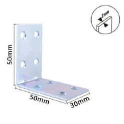 SET 4PZ LASTRINE LASTRINA AD ANGOLO ANGOLARE 50X50X30X2 MM CON VITI MOBILI 57121