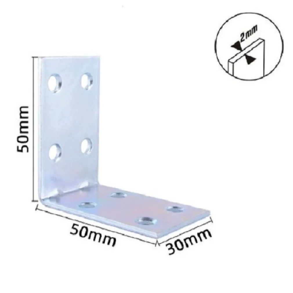 SET 4PZ LASTRINE LASTRINA AD ANGOLO ANGOLARE 50X50X30X2 MM CON VITI MOBILI 57121