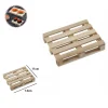 SET 2PZ MINI PALLET DI LEGNO BANCALE VASSOI PIATTO SOTTOBICCHIERE 14X11CM 74032A