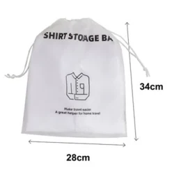 SET 3PZ ORGANIZER VIAGGIO CASA SACCO BORSA CAMICIE MAGLIE 28X34CM CON COULISSE 87705