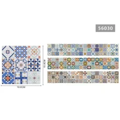 SET 2PZ PIASTRELLA DECORATIVA SOTTOBICCHIERE CON FANTASIE ASS. 10,8X10,8CM 56030