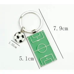 SET 12PZ PORTACHIAVI CON CAMPO PALLONE DA CALCIO CALCIATORE BUNDESLIGA REGALO BOMBONIERE