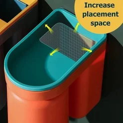 SET 2PZ PORTASPAZZOLINO SALVASPAZIO DISPENSER DENTIFRICIO DA PARETE MULTIFUNZIONE