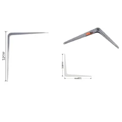 SET 2PZ REGGIMENSOLA SUPPORTO STAFFA TRIANGOLO MENSOLA METALLO 25CM GRIGIO 91264