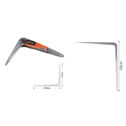 SET 2PZ REGGIMENSOLA SUPPORTO STAFFA TRIANGOLO MENSOLA METALLO 10CM GRIGIO 91260