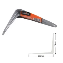 SET 2PZ REGGIMENSOLA SUPPORTO STAFFA TRIANGOLO MENSOLA METALLO 10CM GRIGIO 91260