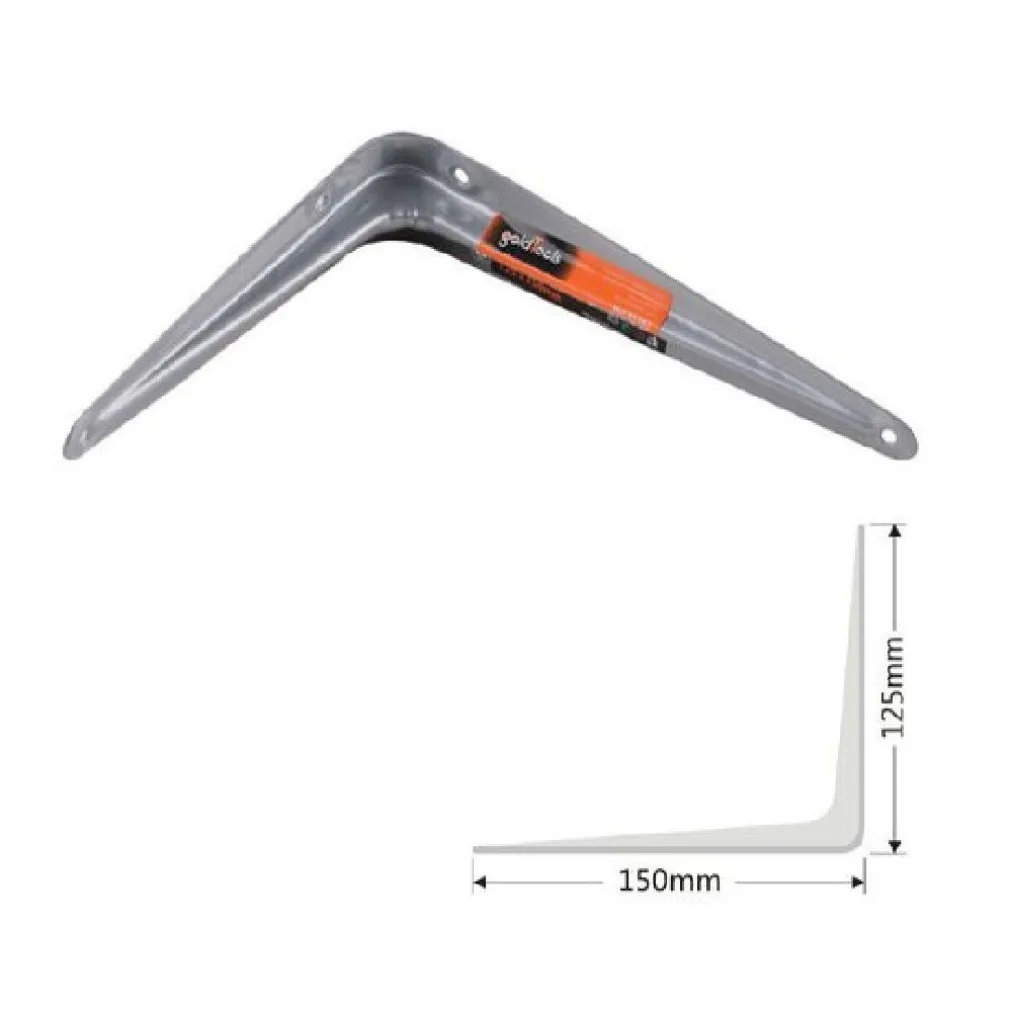 SET 2PZ REGGIMENSOLA SUPPORTO STAFFA TRIANGOLO MENSOLA METALLO 15CM GRIGIO 91262