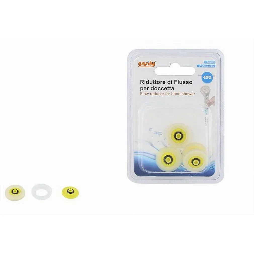 SET 4PZ RIDUTTORE DI FLUSSO REGOLA ACQUA PER DOCCETTA SOFFIONE TUBO DOCCIA 87992