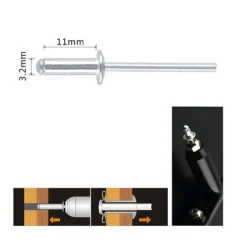 SET 42PZ RIVETTI RIVETTO 3.2X11MM ACCESSORI BRICOLAGE FERRAMENTA FAI DA TE 94951