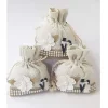 SET 12PZ SACCHETTO BIANCO FIORE SPOSI 10X13CM BOMBONIERA PORTACONFETTI MATRIMONIO PROMESSA