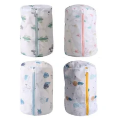 SET 2PZ SACCHETTO LAVAGGIO RETE CON CERNIERA BIANCHERIA 22X33CM A FANTASIA 58131