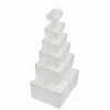SET 6PZ SCATOLA IN TESSUTO ORGANIZER ARMADIO SCAFFALI PORTA OGGETTI BIANCO 79067