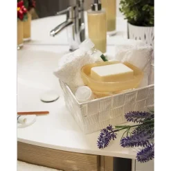 SET 6PZ SCATOLA IN TESSUTO ORGANIZER ARMADIO SCAFFALI PORTA OGGETTI BIANCO 79067