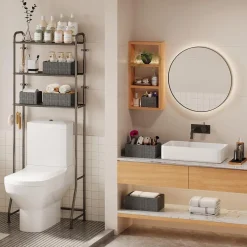 SET 3PZ SCATOLA PORTA OGGETTI TESSUTO INTRECCIATO CONTENITORI GRIGIO SCURO 79056