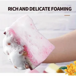 SET 5PZ SPUGNA DOUBLE FACE ABRASIVA MAGICA PER LAVARE PIATTI PADELLE PULIZIA CUCINA BAGNO
