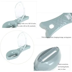 SET 3PZ SQUAMATORE PESCI RASCHIETTO PLASTICA SQUAME PESCE CASA CUCINA RISTORANTE