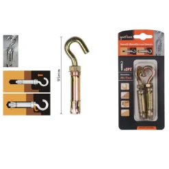 SET 2PZ TASSELLI METALLICI CON GANCIO BULLONI M8X95MM ACCESSORI MINUTERIA 91045