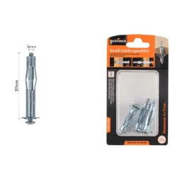 SET 3PZ TASSELLI METALLICI ESPANDIBILI VITI A ESPANSIONE STILE I 5 X 37 MM 92851