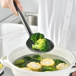 SET 12PZ UTENSILI DA CUCINA MESTOLI IN SILICONE ACCIAIO ANTIADERENTE PORTAPOSATE GIREVOLE