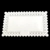 SET 2PZ VASSOIO TRAMA TRINATO BIANCO 37X22CM RETTANGOLARE PIATTO SOTTO DOLCI TRASPORTO