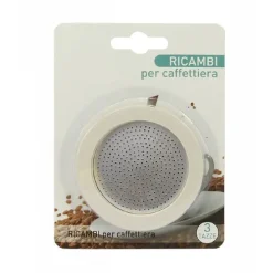 SET RICAMBI GUARNIZIONE GOMMA FILTRO PER CAFFETTIERA MOKA CAFFÈ DA 3 TAZZE 53326