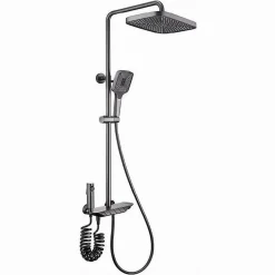 SET SALISCENDI BAGNO COLONNA DOCCIA MISCELATORE RUBINETTO SOFFIONE DOCCETTA BIDET 87346