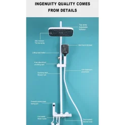 SET SALISCENDI BAGNO COLONNA DOCCIA RUBINETTO SOFFIONE DOCCETTA BIDET BIANCO 87345