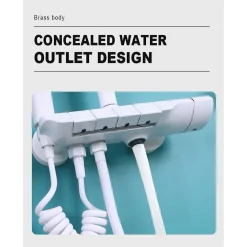 SET SALISCENDI BAGNO COLONNA DOCCIA RUBINETTO SOFFIONE DOCCETTA BIDET BIANCO 87345