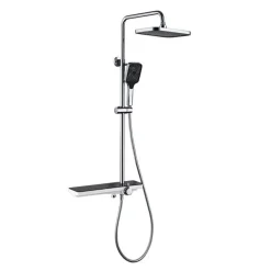 SET SALISCENDI COLONNA DOCCIA CON MISCELATORE RUBINETTO SOFFIONE DOCCETTA 87349