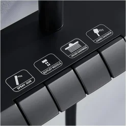 SET SALISCENDI COLONNA DOCCIA BAGNO RUBINETTO SOFFIONE DOCCETTA BIDET NERO 87344