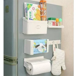 SET SCAFFALI A COMBINAZIONE MAGNETICA 5IN1 MAGNETE FRIGORIFERO MULTIFUNZIONALE