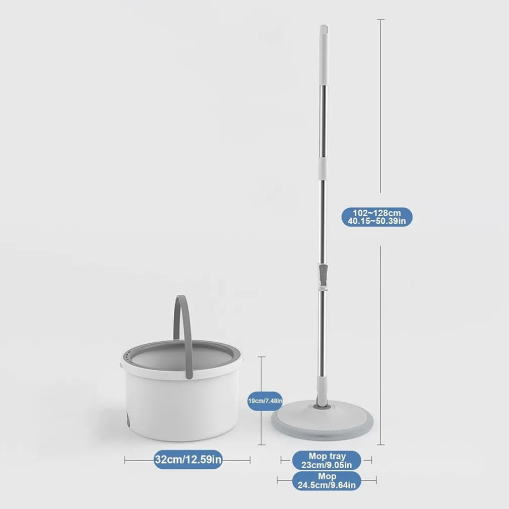 SET SCOPA SECCHIO IGIENICO MANI LIBERE SISTEMA PULIZIA PAVIMENTI CAPACITÀ 2,5 LT