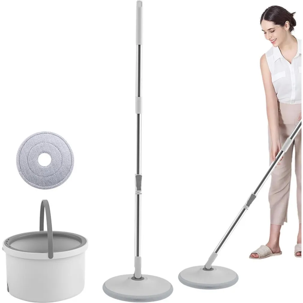 SET SCOPA SECCHIO IGIENICO MANI LIBERE SISTEMA PULIZIA PAVIMENTI CAPACITÀ 2,5 LT