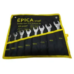 SET SERIE DA 8 PEZZI CHIAVI FISSE 8-24 MM A FORCHETTA DOPPIE CROME VANADIUM