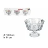 SET SERVIZIO 3 PEZZI COPPE BICCHIERI IN VETRO PRAGA PER GELATO FRUTTA