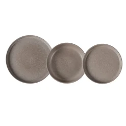 SET SERVIZIO DA TAVOLA DI PIATTI IN STONEWARE 18 PEZZI DESIGN NORDICO ELEGANTE IN 2 COLORI