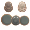SET SERVIZIO DI PIATTI IN STONEWARE 18 PZ DA TAVOLA DESIGN CLASSICO ELEGANTE CON BORDO