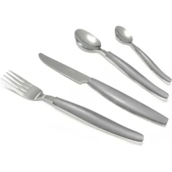 SET SERVIZIO DI POSATE 24 PZ PER 6 PERSONE IN ACCIAIO INOSSIDABILE COLORE GRIGIO