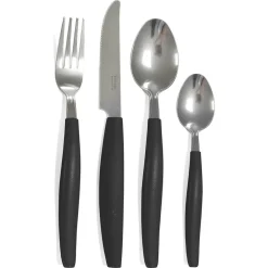 SET SERVIZIO DI POSATE 24PEZZI PER 6 PERSONE IN ACCIAIO INOSSIDABILE COLORE NERO