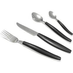 SET SERVIZIO DI POSATE 24PEZZI PER 6 PERSONE IN ACCIAIO INOSSIDABILE COLORE NERO