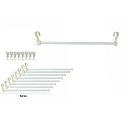 SET STAMPELLE GRUCCE 8 APPENDI ABITI SALVASPAZIO PORTA PANTALONI ARMADIO 70509