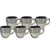 SET TAZZINE 80ML BIANCO AZULEJ BLU VIETRESE CERAMICA CON MANICO TAZZA CAFFE' BAR