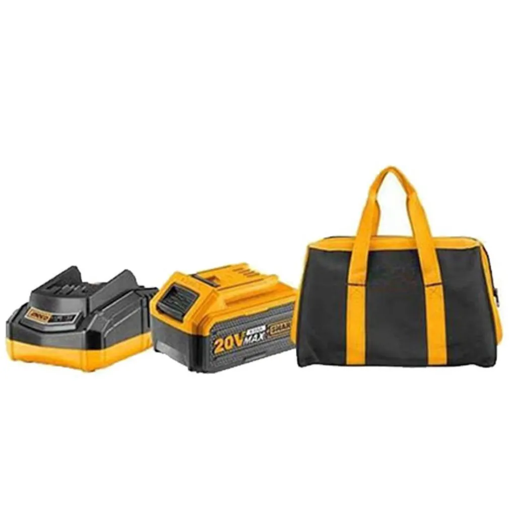 SET TRAPANO AVVITATORE + SMERIGLIATRICE 2 BATTERIE 20A CON BORSA CARICABATTERIE