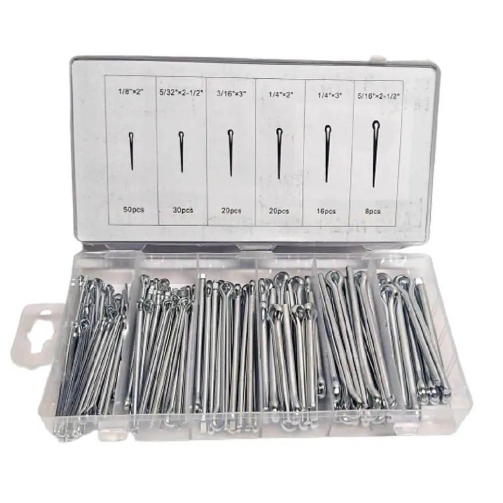 SET UNIVERSALE ASSORTIMENTO COPPIGLIE 144 PEZZI PERNI FERMI DI SICUREZZA