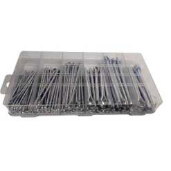 SET UNIVERSALE ASSORTIMENTO COPPIGLIE 144 PEZZI PERNI FERMI DI SICUREZZA