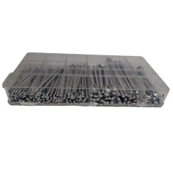 SET UNIVERSALE ASSORTIMENTO COPPIGLIE 144 PEZZI PERNI FERMI DI SICUREZZA