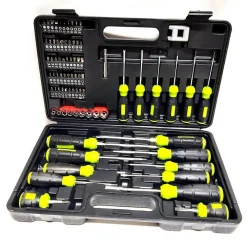 SET VALIGIA BUSSOLE CACCIAVITI CACCIAVITE INSERTI 78 PZ A TAGLIO CROCE TORX Y U